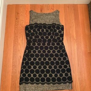Black and Gold Sleeveless Dress